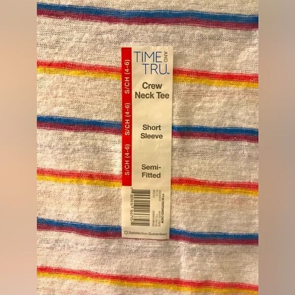 NWT … TIME AND TRU “Size: S - (4-5)” Colorful Shirt - Picture 4 of 4